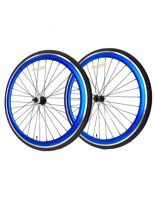 ISD - 45mm Fixed Gear Wheelset CNC - Anodized Blue