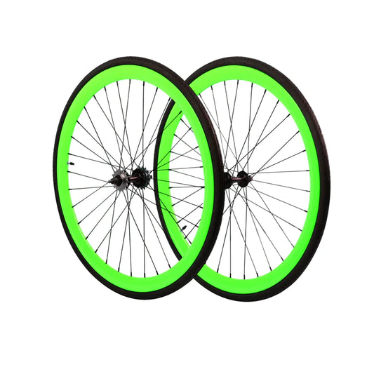 ISD - 45mm Fixie Wheelset - Neon Green