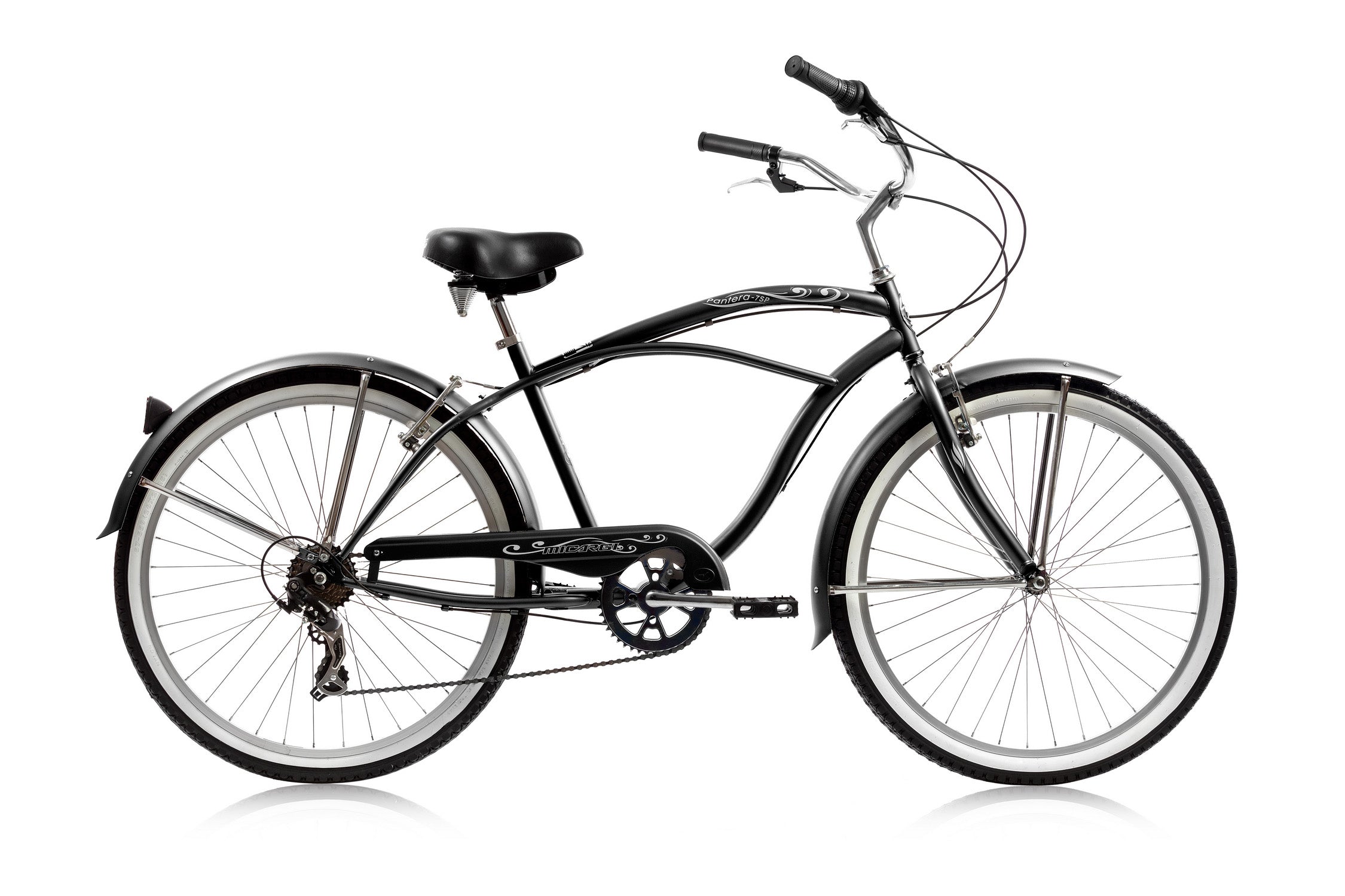 Micargi Mens Pantera 7 Speed Cruiser Bike 26 Cali Bicycle